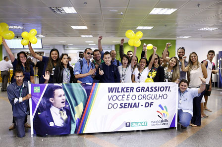 senai worldskills recepcao wilker aeroporto