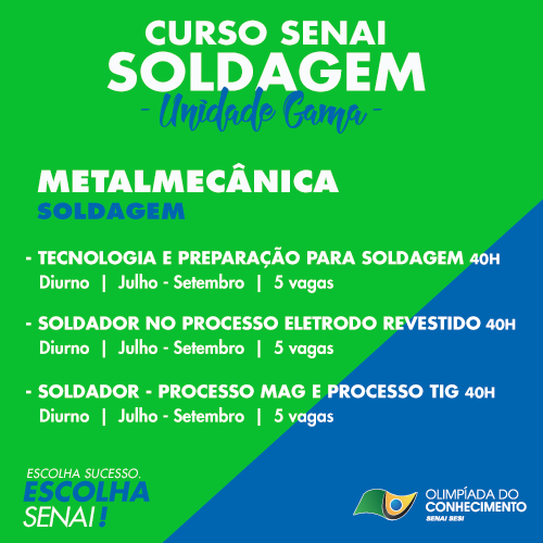 CURSO SOLDAGEM SENAI